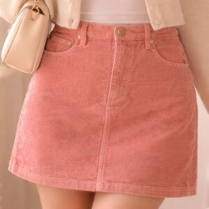 XSmall MP|D Corduroy Skirt Soft Coquette Peach 70's Light Academia